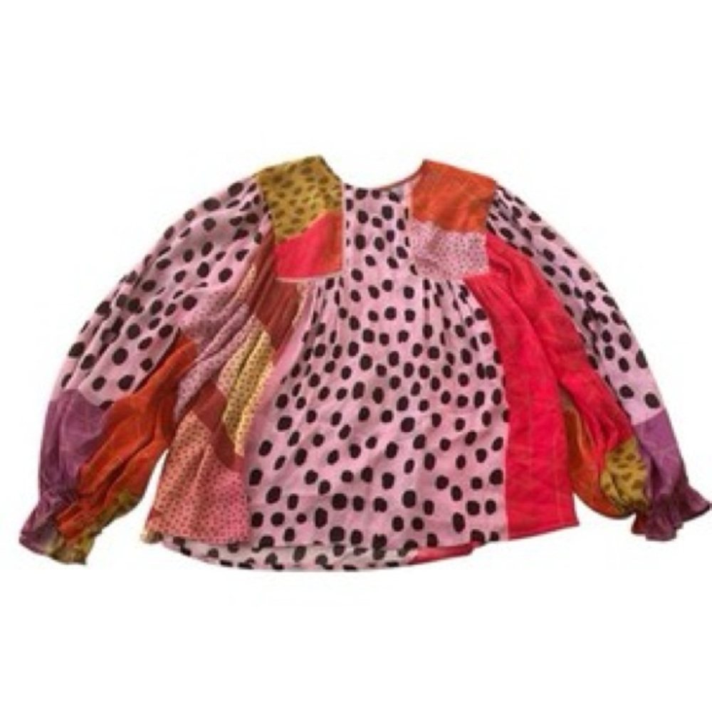 Blouse Anthropologie Blank London Miranda Top Long Balloon Sleeves